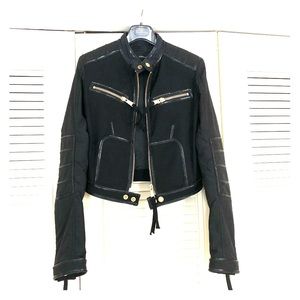 DSQUARED Black Biker Jacket Size 0/2